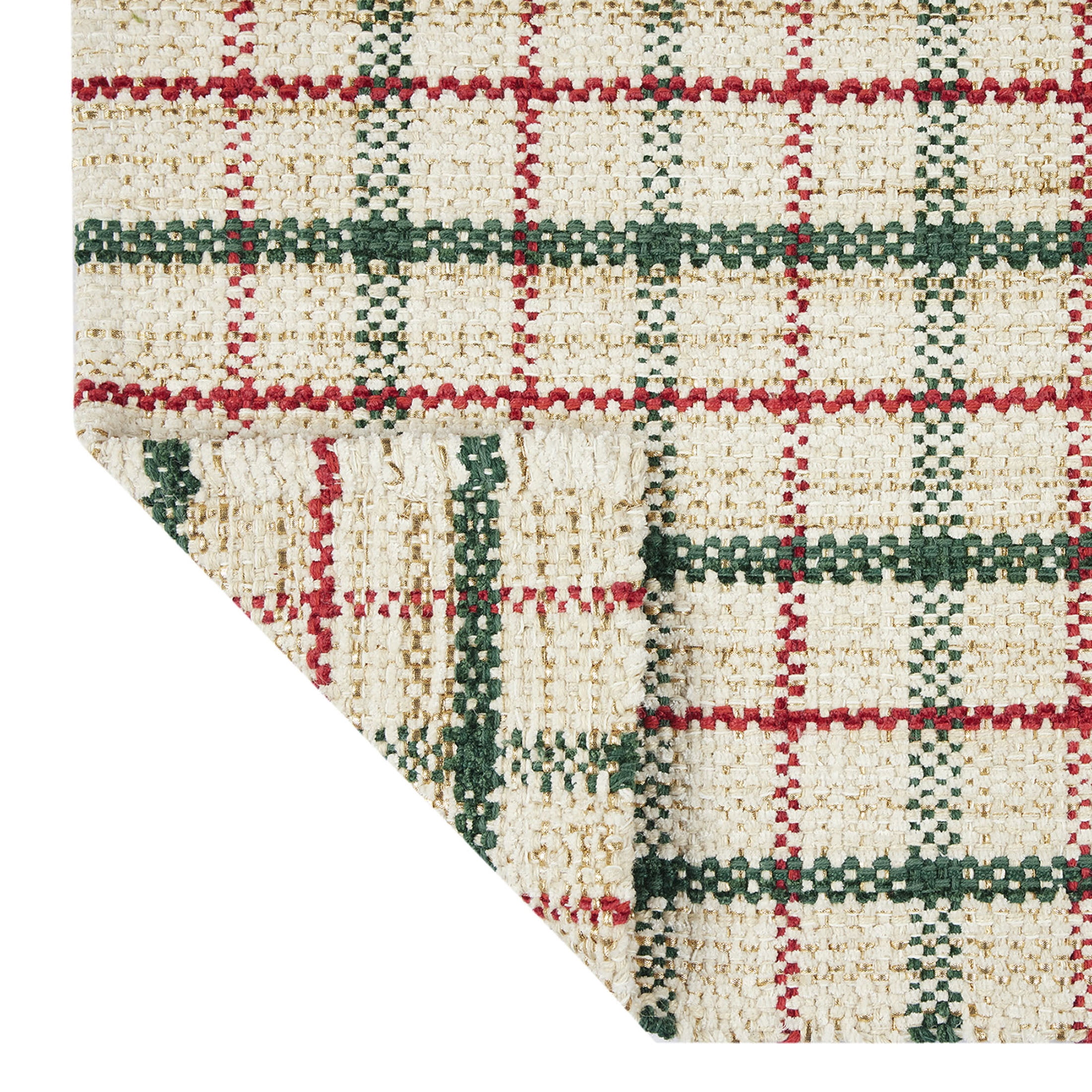 Holiday Time Multi-color Plaid 20" x 34" Accent Rug