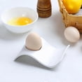 thumbnail image 3 of 1 Pack Ceramic Egg Cup, Porcelain Egg Cup for Soft Boiled Egg, Egg Holder Set for Breakfast, Kitchen, 13.5*8*3.5cm White Dare, 3 of 5
