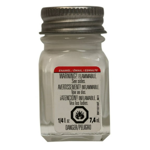 Testors Enamel Paint, .25 oz., Gloss White