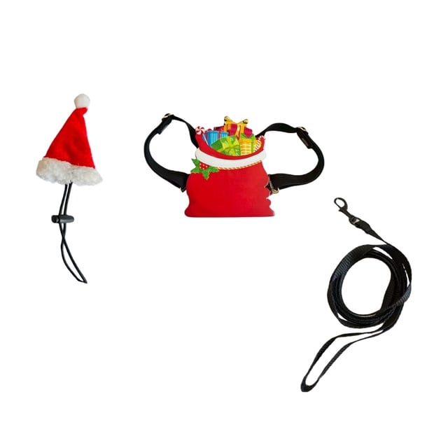 Leash For Outdoor Walking With Adjustable Harness And Cute Hat Designed For Comfortable Breathable Escape Proof Pet Adventure