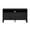 Black, variant on GZXS Modern Farmhouse Sideboard Buffet Cabinet with 3 Doors, 3 Drawers, and Semi-Open Shelf, Large Storage Console Table, 60"L x 15.7"W x 33.6"H, Natural