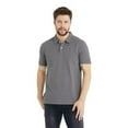 thumbnail image 1 of Men's Polo Performance Quick Dry Soft 2-Button Solid Short Sleeve Cotton T-Shirt (2XL, Gray), 1 of 1