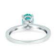 thumbnail image 3 of Accent Wedding Ring Simulated Paraiba Tourmaline CZ 925 Sterling Silver Size 10, 3 of 4