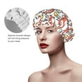 thumbnail image 2 of Kdxio Happy Foxy Faces Print Shower Cap for Women,Elastic and Reusable,Double Waterproof Layers Bathing Hat, 2 of 6