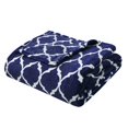 thumbnail image 1 of Madison Park Oversized Ogee Throw, 60 by 70", Indigo, 1 of 4