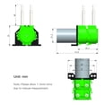 thumbnail image 3 of Peristaltic Pump Double Head DC /24V Dosing Pump Micro-circulating Pump Mute Water Self-Priming Pump with Food Grade Silicone Tube for Aquarium Lab Chemical Analysis, L Panel, 3 of 7