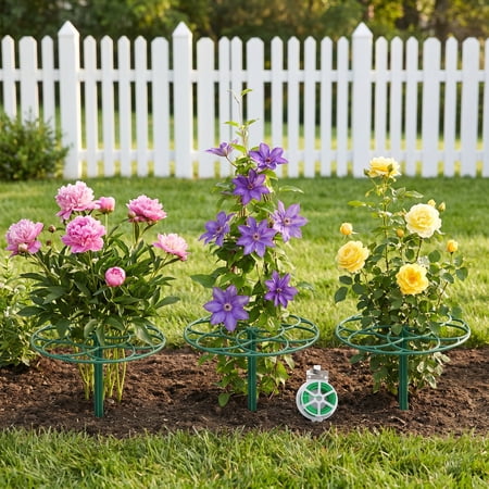 Raindrops Green Plant Support Trellis for Outdoor Garden Plants PP Material Elegant Design 1 Set