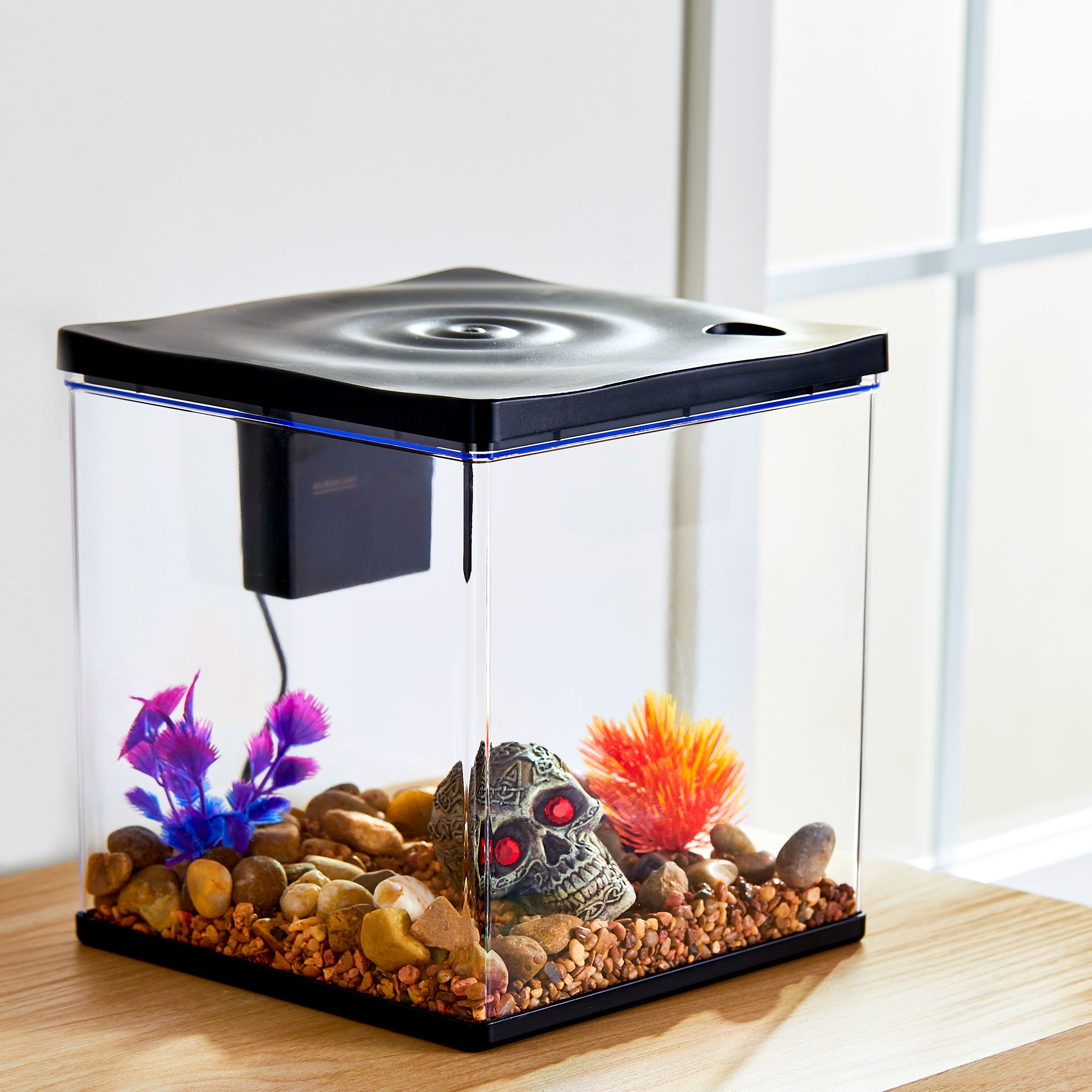 Aqua Culture 3 Gallon Transparent Plastic Aquarium,Volume Capacity 3 Gallon