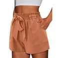 thumbnail image 5 of Womens Shorts with Pockets Summer Casual Shorts for Women Waist Casual Lightweight Adjustable Tie Knot Loose, 5 of 7
