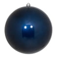 thumbnail image 1 of Vickerman 12" Contemporary Plastic Ball Ornament in Candy Midnight Blue, 1 of 3