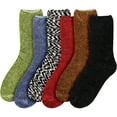 thumbnail image 2 of Women's Extra Large Soft Fuzzy Warm Cozy Winter Casual Vintage Thick Thermal Cabin Knit Slipper Socks - Assortment C - 6 Pairs, 2 of 8