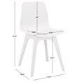 thumbnail image 3 of SAFAVIEH Couture Damiano Classic PP Solid Dining Side Chair, White (Set of 2), 3 of 14