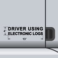 thumbnail image 3 of 2 Pack - Driver Using Electronic Vinyl Decal Electronic Logging Device Sticker E-Log Electronic Driver Logs Decal for Commercial Semi Truck & Bus Drivers - Many Colors & Sizes (13" x 4", Black), 3 of 8