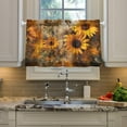 thumbnail image 4 of Coolnut 36 Inch Length Kitchen Curtains Sunflowers 2 Panels Half Window Sheer Curtains Rod Pocket Farmhouse Short Drapes for Bathroom Cafe Basement Home Decor, 4 of 7