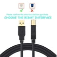 thumbnail image 4 of XBOHJOE USB Printer Cable 40FT – USB 2.0 Type A to Type B High-Speed Scanner Cord for HP, Canon, Brother, Epson, Dell, Lexmark & More – Heavy-Duty, Plug & Play, Black, 4 of 6
