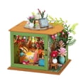 thumbnail image 1 of Kit de casa de muñecas en miniatura para hacer tú mismo, casa de muñecas de madera con luces LED, 1 of 8