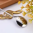 thumbnail image 5 of Cuchara de té de acero inoxidable con nota Musical, taza con forma de Cala triple, cucharaditas, barra de música, helado, cuchara creativa, vajilla de cocina, 5 of 5
