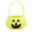 Fluorescent Yellow, variant on Halloween Pumpkin Candy Bag for Kids, Reusable Non-Woven Trick or Treat Bucket, Pumpkin Face Treat Snack Holder Basket with Handle for Halloween Party Favors
