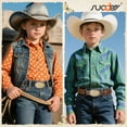 thumbnail image 6 of SUOSDEY Boys Western Leather Belts for Girls,Kids Embossed Belts for Jeans Christmas Gifts, 6 of 8