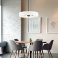 thumbnail image 5 of Livex Lighting Venlo 5-Light Modern Metal & Fabric Chandelier in Black, 5 of 12