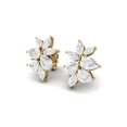 thumbnail image 2 of Mooneye 3.9 Ctw Pear Moissanite Diamond 925 Sterling Silver Gold Vermeil Women Wedding Stud Earrings, 2 of 4