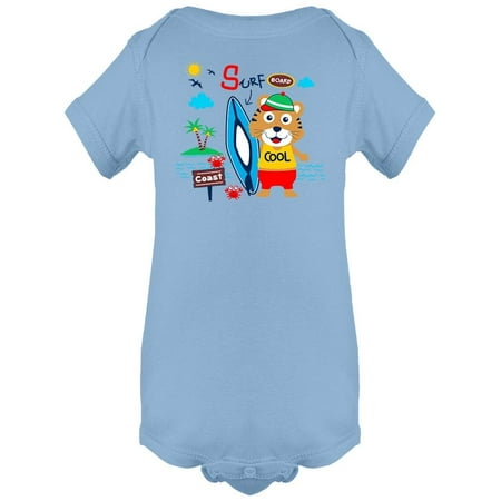 

Cat And Surfboard Bodysuit Infant -Image by Shutterstock 6 Months