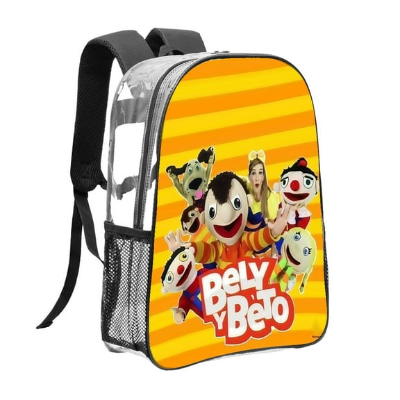 Clear Backpack for Bely y Beto Heavy Duty for School Work Women Men Transparent Bookbag backpack Stadium Approved See Through Backpack