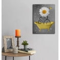 thumbnail image 5 of Bathroom Wall Art Daisy Canvas Pictures Modern Flower Bathtub Artwork Rustic Wood Board Background Contemporary Wall Art Decor Bedroom Living Room Office Home Framed Ready to Hang Yellow 12" x 16", 5 of 5