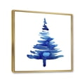 thumbnail image 2 of Designart Arbre de Noël d'Hiver Bleu Ii Cadre Flottant Traditionnel Art Mural, 2 of 4