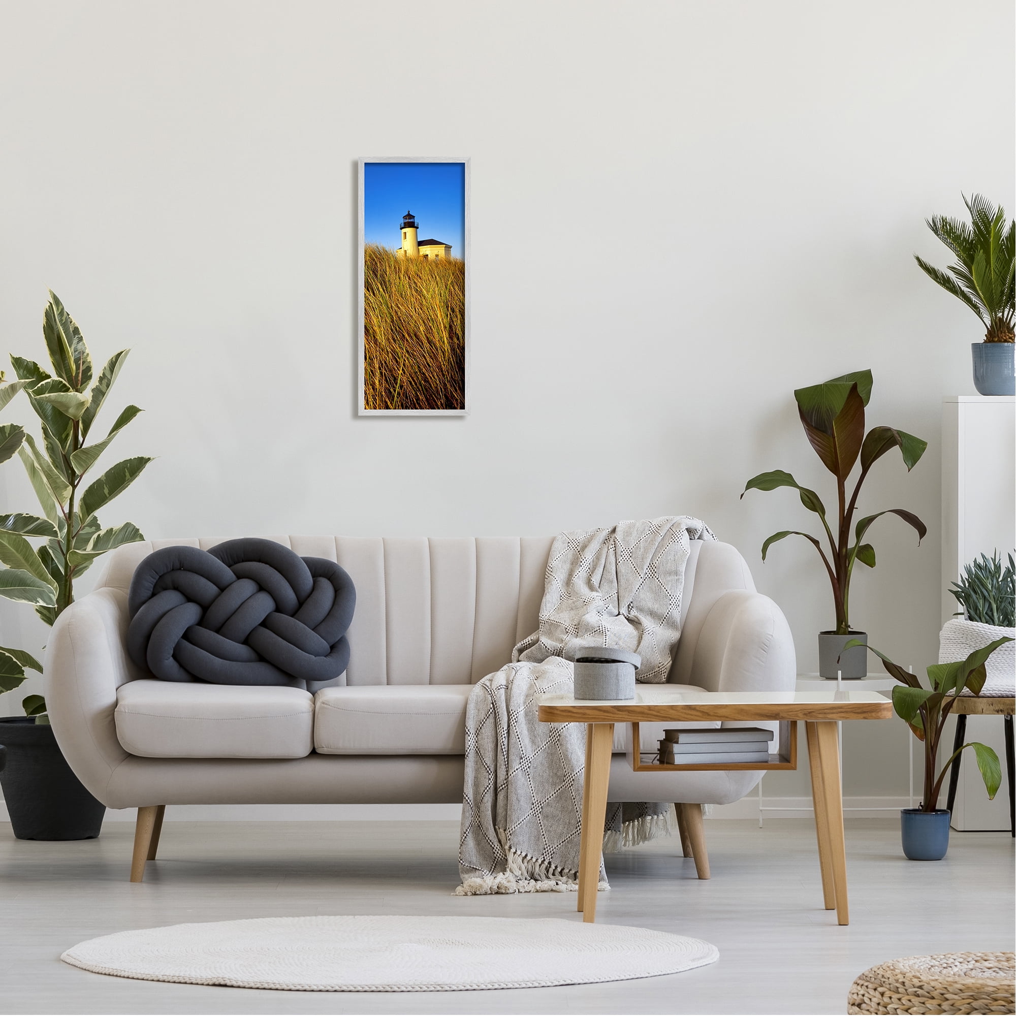 Stupell Industries Coastal Lighthouse Photography Coastal Photography Gray Framed Art Print Wall Art