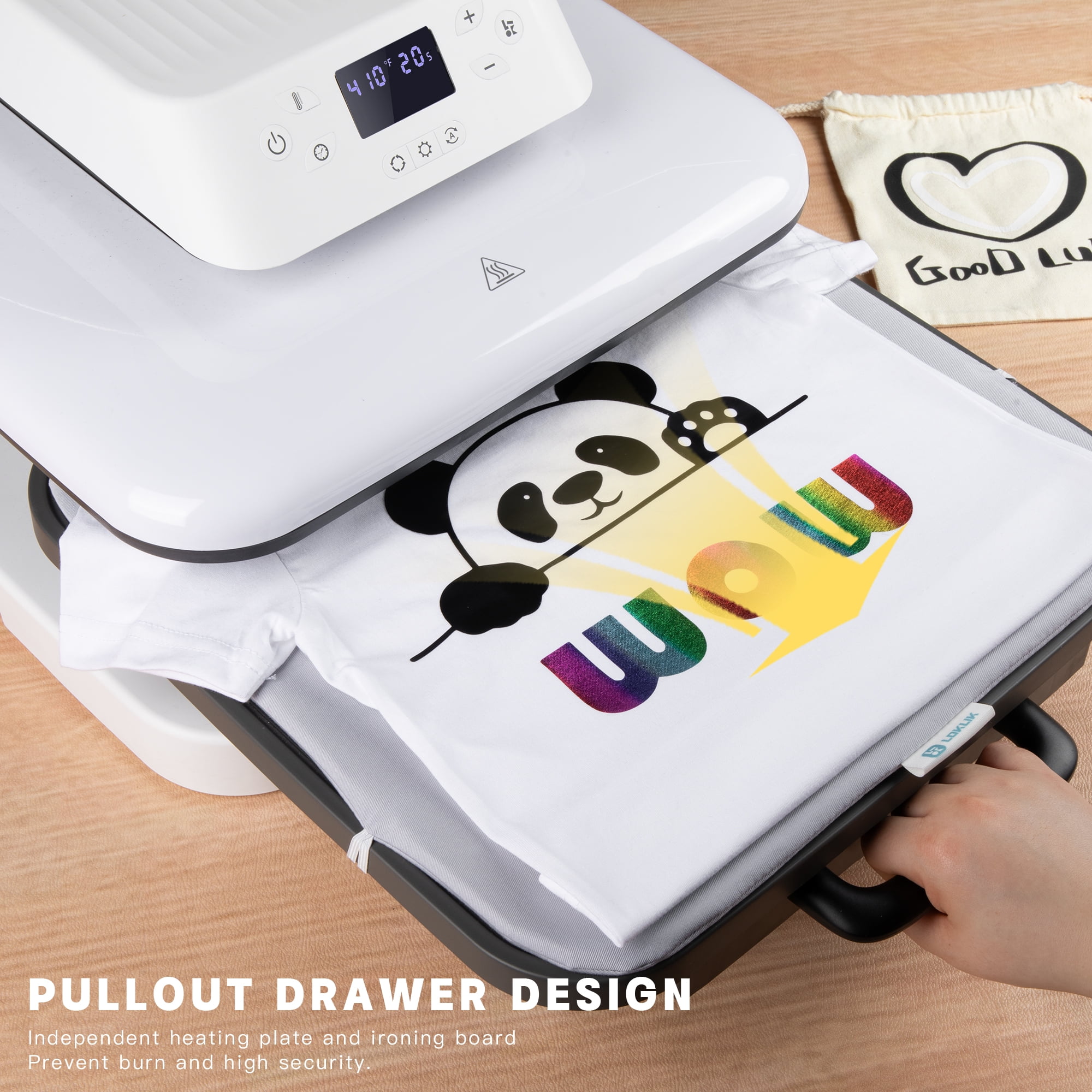 LOKLiK by HTVRONT 1500W 15"x15" Automatic Heat Press Machine for Transfer Vinyl & Sublimation Project