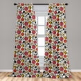 thumbnail image 4 of Ambesonne Sports Curtains, Soccer Basketball Designs, Pair of 28"x84", Pale Ruby Multicolor, 4 of 4