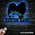 thumbnail image 3 of Craftnamesign Custom FLoral American Eskimo Metal Wall Art LED Light, Custom Dog Lover Name Sign, 3 of 5