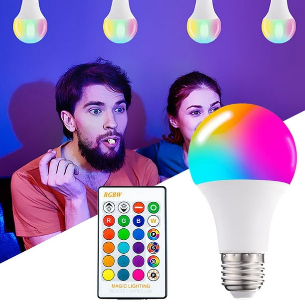 2 pièces RGB LED ampoule couleur changeante télécommande lumière du jour  étape 