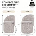 thumbnail image 2 of Casa Pura Furniture Swivel Accent Chair with Storage, Round Upholstered Barrel Chair with Foldable Backrest, Light Gray Leopard, 2 of 7
