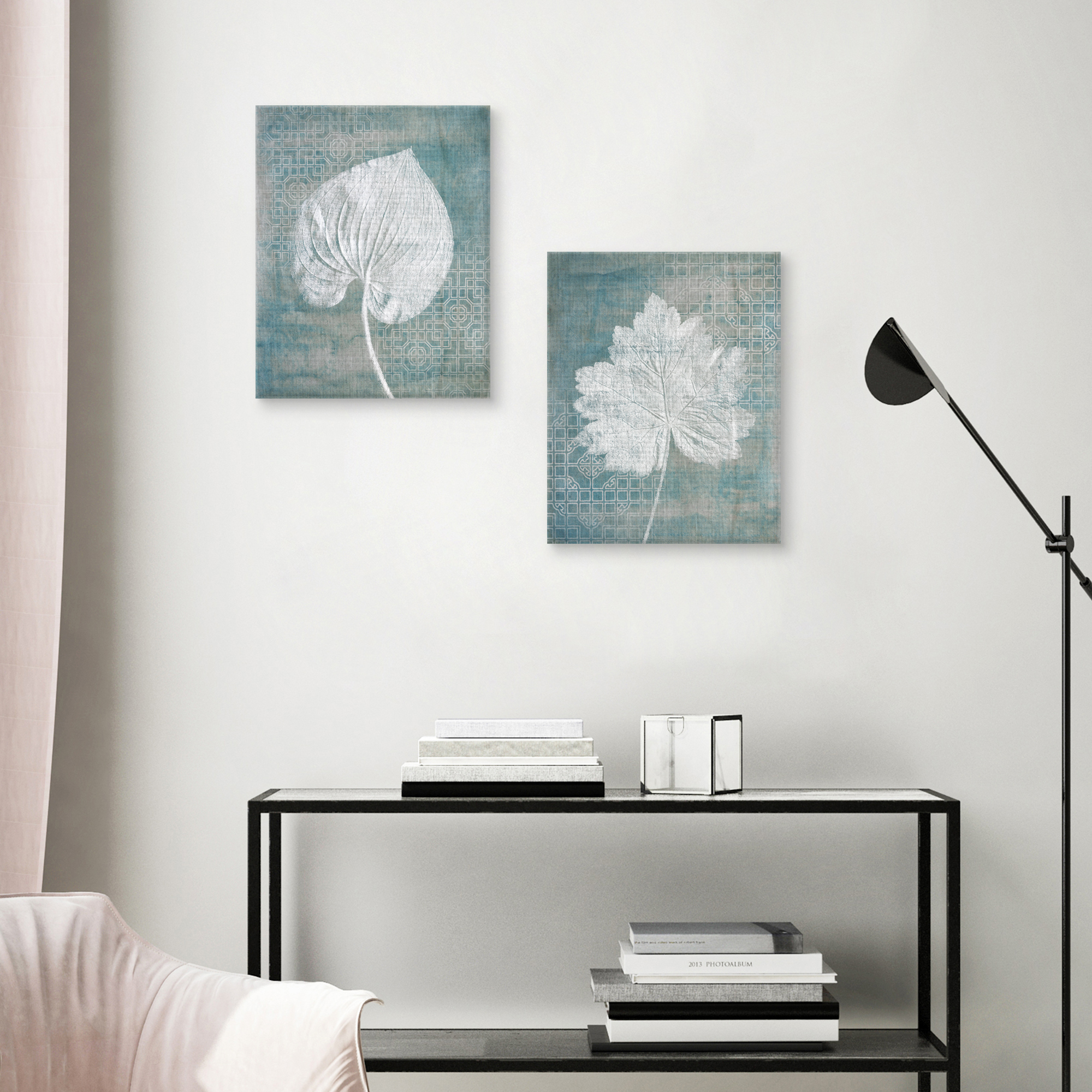 Wildwood I-II by Belle Poesia Abstract Leaf Canvas Art Set of 2