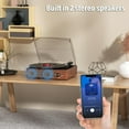 thumbnail image 6 of Vinyl Record Player Turntable with Built-in Bluetooth Receiver & 2 Stereo Speakers, 3 Speed 3 Size Portable Retro Record Player for Entertainment and Home Decoration(Orange), 6 of 14