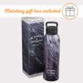 thumbnail image 6 of Christian Art Gifts Stainless Steel Double Wall Vacuum Insulated Water Bottle for Men & Women: Strong & Courageous - Joshua 1:9 Inspirational Verse w/Carry Handle Lid, Black/Granite/Slate, 24 oz., 6 of 7