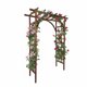 thumbnail image 1 of Garvee arco de jardín de madera de 85 pulgadas, fabricado en abeto sólido con enrejado para plantas trepadoras, ideal para bodas, patio, jardín y decoración exterior, 1 of 6