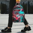thumbnail image 2 of Lukts Psychedelic Hairless Cat Pattern 15 Inch Student Backpack, Waterproof Laptop Backpack with Adjustable Shoulder Straps, Lightweight Travel, Campus Backpack, Unisex, 2 of 6