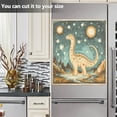 thumbnail image 3 of Yayeee Magnetic Dishwasher Cover for The Front Decoration Home Kitchen Machine Sticker Protector, Dinosaur with Stars, 3 of 6