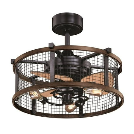 21 in. Humboldt Ceiling Fan in Oil Rubbed Bronze & Burnished Teak