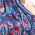 thumbnail image 2 of Blue Pioneer Flower and Paisley Pattern Blanket,Comfortable Soft Flannel Throw Blanket,All Season,Warm Lightweight Blankets for Sofa Bed Couch Living Room Chair,50"x60", 2 of 4
