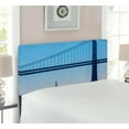 thumbnail image 2 of Sailboat Headboard, San Francisco Bay Bridge Sailboat from Pier 7 in California USA Landmark Photo Print, Upholstered Decorative Metal Bed Headboard with Memory Foam, Twin Size, Blue, by Ambesonne, 2 of 4