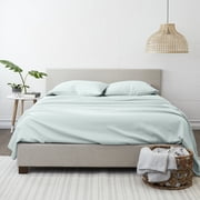 Noble Linens 4 Piece Solid Microfiber Bed Sheet Set, Mint, Full