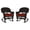 Red, variant on Pemberly Row Wicker Rocker Chair in Black with Red Cushion (Set of 2)