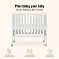thumbnail image 2 of Dream On Me Jett Non-Full Size Folding Crib I Removable Wheels I Modern Nursey I Adjustable Mattress Support I Patent Folding System I Included 2.5” Mattress In White, 2 of 8