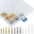 thumbnail image 3 of CNKOO 400Pcs Male Female Connector Terminals 3.9mm Safe Electrical Wire Connector Terminal with Insulating Sleeves Brass Wire Connector Set for Motorcycles Cars RVs Marine, 3 of 11