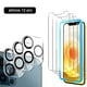 thumbnail image 1 of protectores de pantalla y 3 protectores de lente de cámara compatibles con iPhone 12 Pro/12 Pro Max/12 mini, vidrio templado, fácil instalación del marco, HD ultrafino Fokelyi 221055-1, 1 of 9