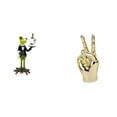 thumbnail image 1 of Estatua De Camarero De Rana Con Gesto De Mano, Escultura Creativa De Animal Para Mesa, Estante, Chimenea, Entrada, Sala De Estar, Decoración, Regalo, 1 of 8
